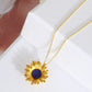 gold sunflower necklace