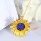 gold sunflower necklace