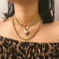 Golden Thick Chunky Chain Y2K Punk Style Jewelry Choker Layered Necklace