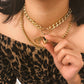 Golden Thick Chunky Chain Y2K Punk Style Jewelry Choker Layered Necklace