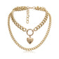 Golden Thick Chunky Chain Y2K Punk Style Jewelry Choker Layered Necklace