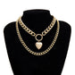 Golden Thick Chunky Chain Y2K Punk Style Jewelry Choker Layered Necklace