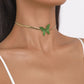 Green Butterfly Sweet Choker Chain Necklace