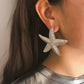 Metallic Big Starfish Ear Stud Fashion Jewelry