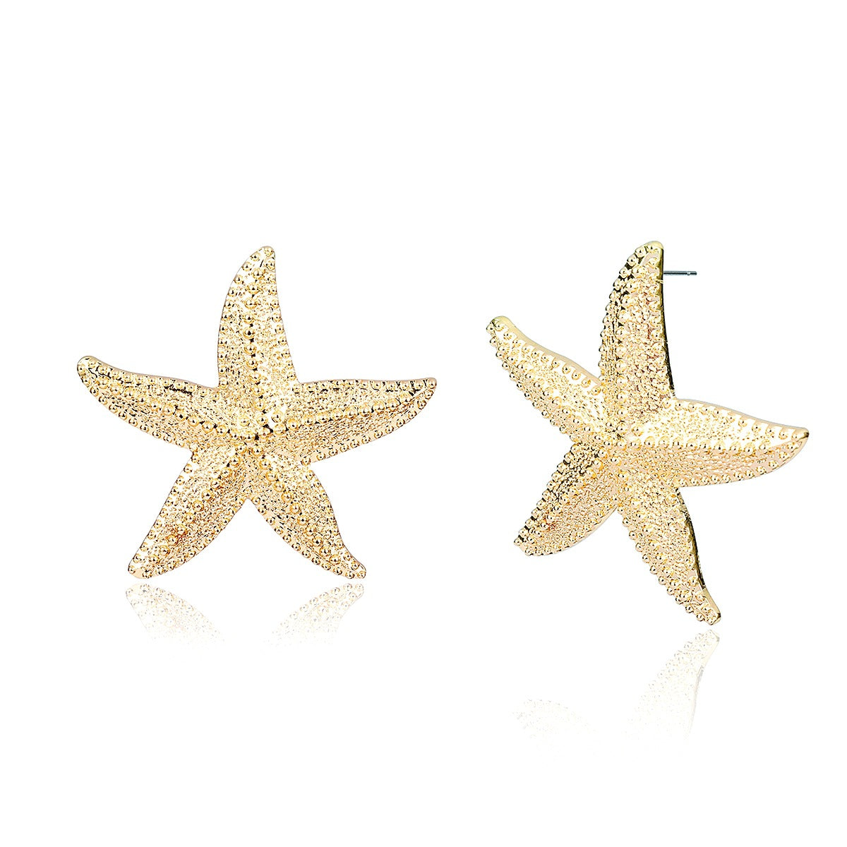 Metallic Big Starfish Ear Stud Fashion Jewelry