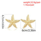 Metallic Big Starfish Ear Stud Fashion Jewelry