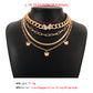 Punk Hip Hop Style Multilayer Necklace Rhinestone Butterfly Chunky Chain