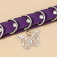 Purple Punk Y2K Cool Butterfly Leather Choker Necklace