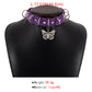 Purple Punk Y2K Cool Butterfly Leather Choker Necklace