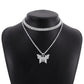 Sweet Fashion Choker Rhinestone Butterfly Elegant Retro Multilayer Necklace