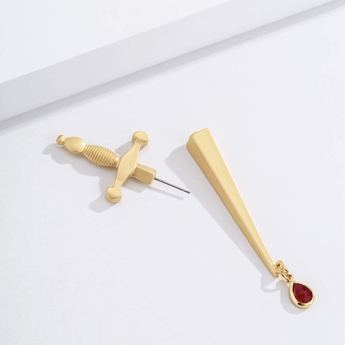 sword shape earring studs