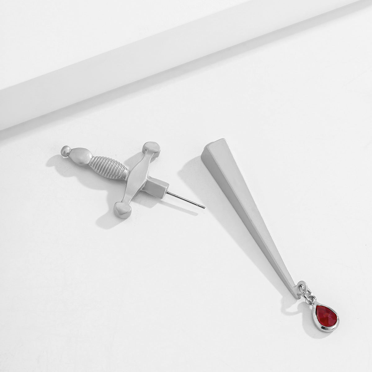 sword shape earring studs