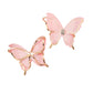 White mesh butterfly earrings