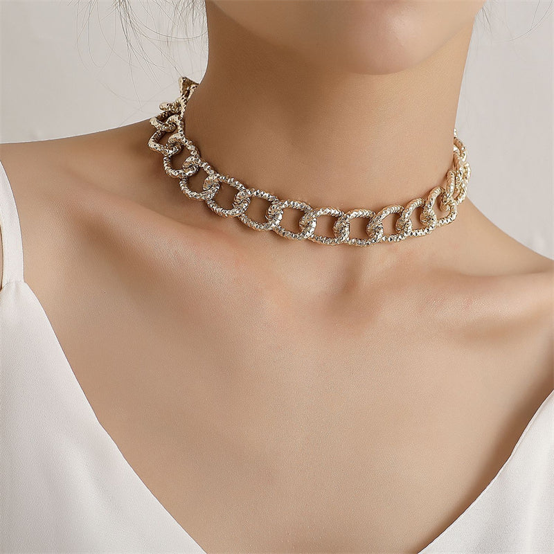 Women's Champagne Vintage Y2K Punk Chunky Chain Necklace