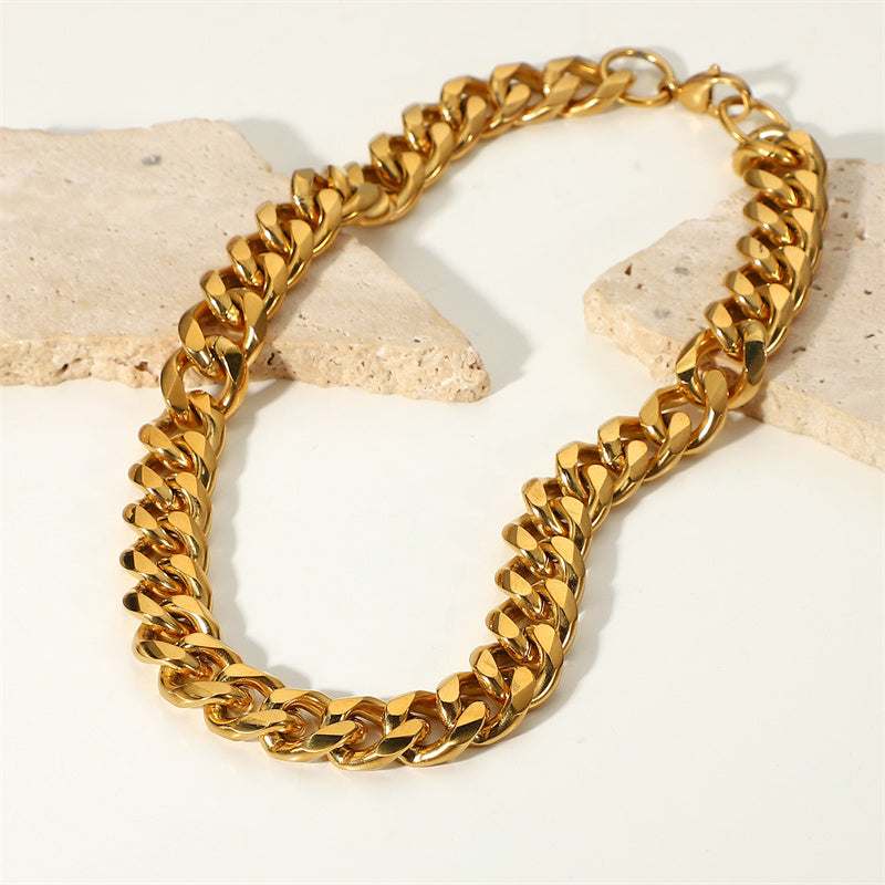 Women's Golden Chunky Chain Necklace