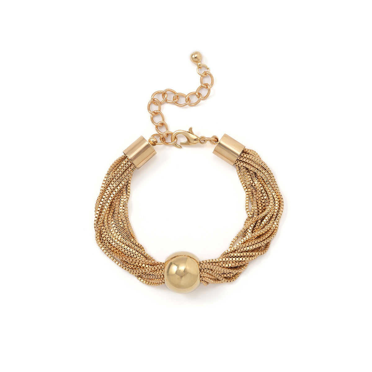 Women's Metallic Fashion Chain Ball Bracelet