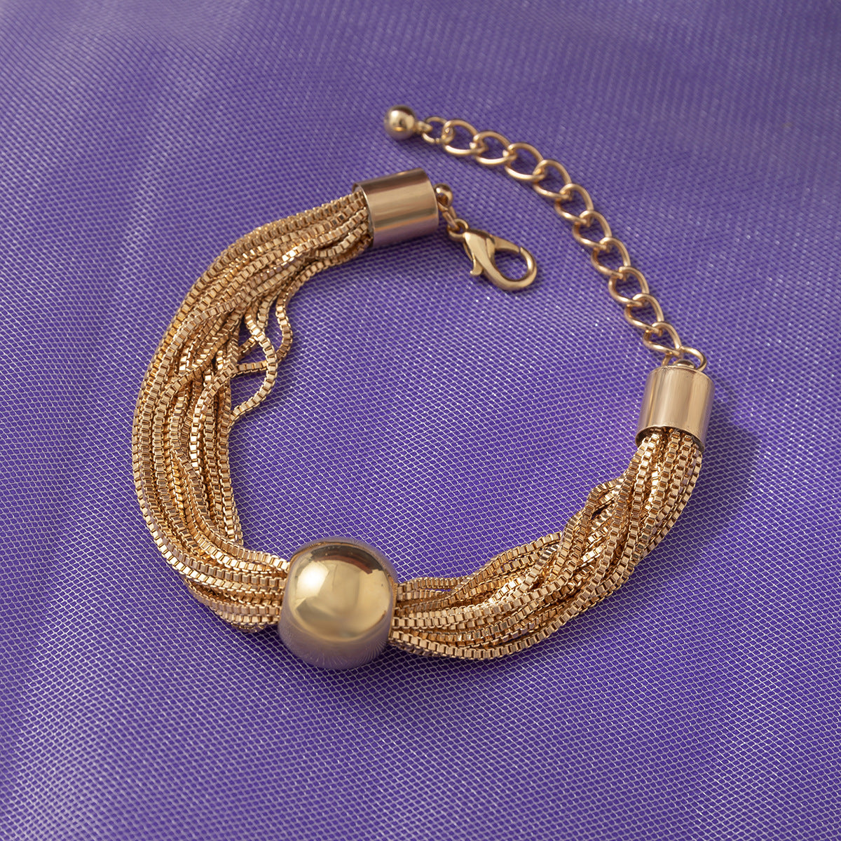 Women's Metallic Fashion Chain Ball Bracelet