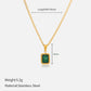 Retro Elegance Deep Emerald Pendant Necklace