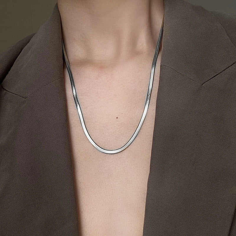 Women's Snake Bone Chain Layered Necklace Jewelry