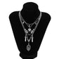 Trendy Y2K punk multi-layer heart and sword shaped pendant necklace